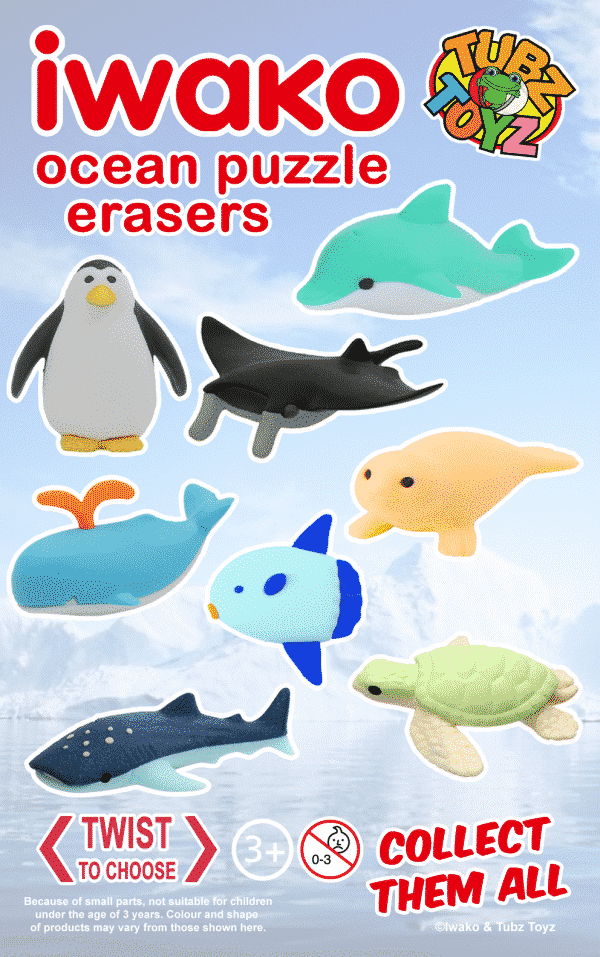 Iwako Ocean Capsule (Qty 150. Under 20p each!)