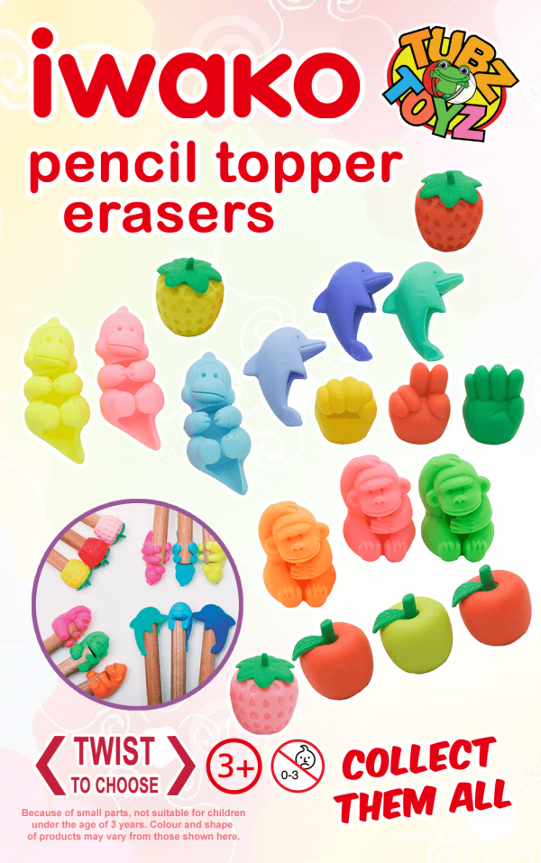 Iwako Pencil Topper Capsule (Qty 150:  Under 20p each)