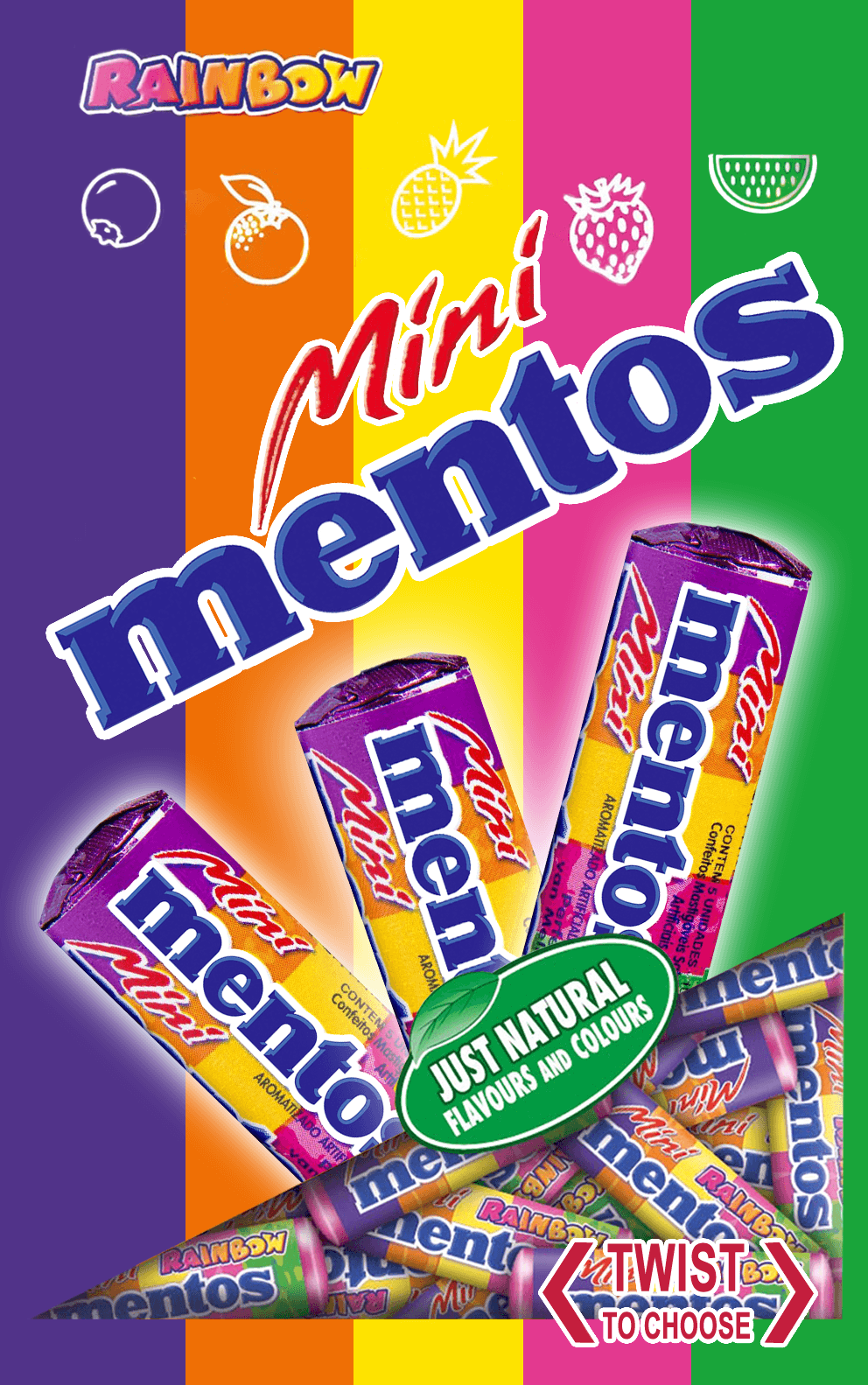 Tubz Mentos Fruits Assorted (Qty 96)