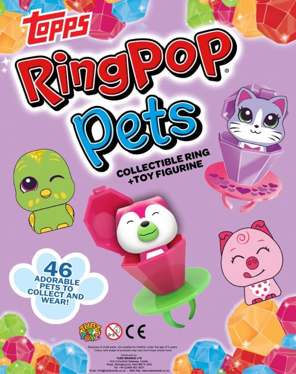 RingPop Pets (Qty 100: 43p-45p each) 68mm £2 Vend