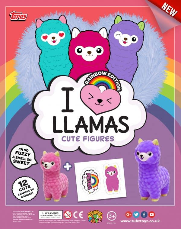 I Love llamas + Sticker Set (Qty 100: 46p-48p each) 68mm £2 Vend
