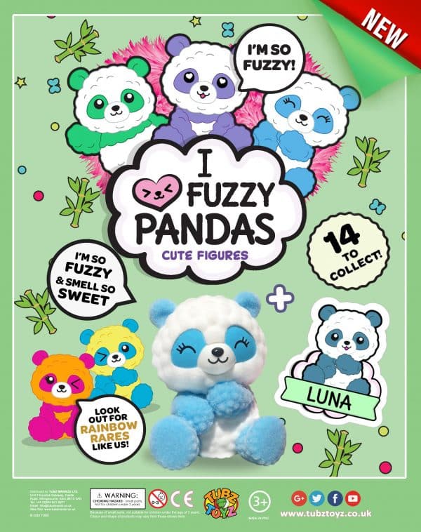 I Love Pandas & Sticker Set (Qty 100: 46p-48p each) 68mm £2 Vend