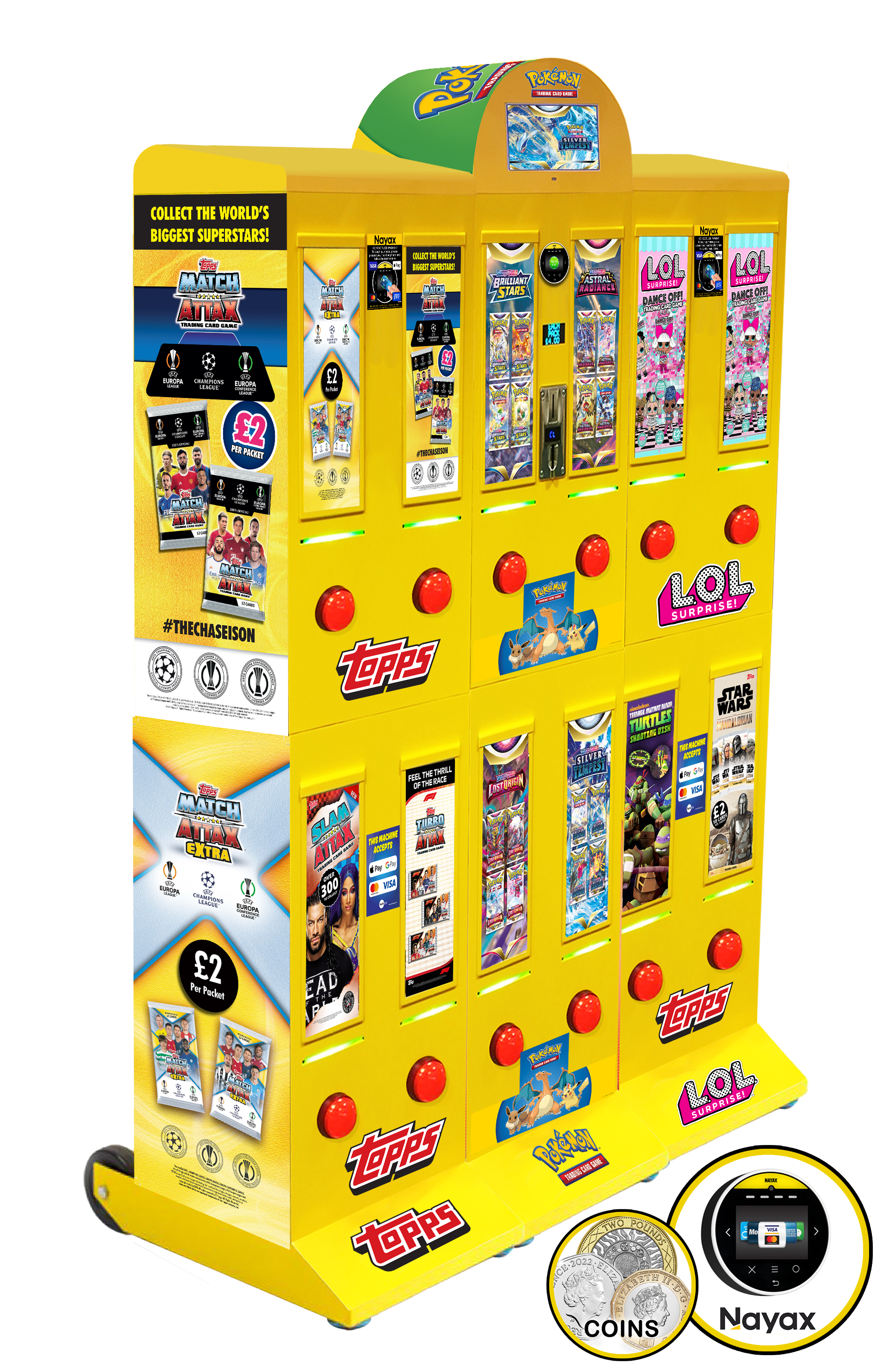 Trading Card Tower 12 Head Full Credit Debit Card 4g Mobile Device Payment System Nayax Electronic Coin Vend Tubz Brands Online Shop
