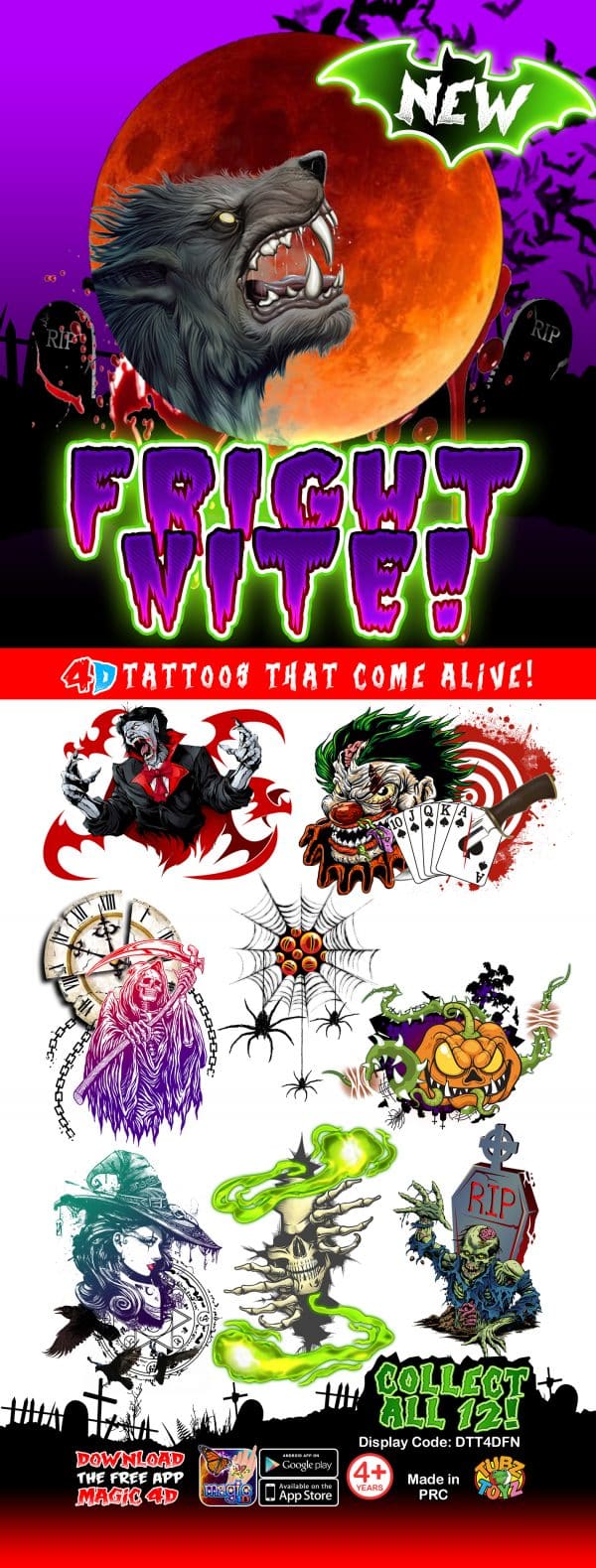 FrightNite Tattoos £1 vend Qty 300 (22.5-27.5p each) - Image 2