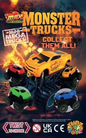 Monster Trucks 50mm (Qty 100: 32p each)