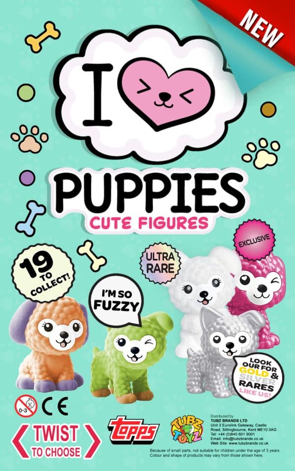 I Love Puppies + Sticker set (Qty 96 Tubz)