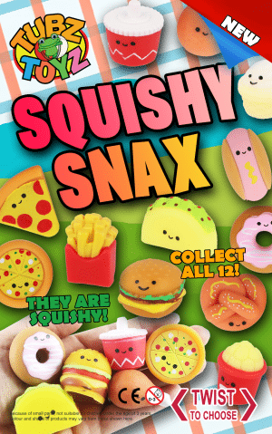 Squishy Snax 55mm (Qty 100: 32p each)